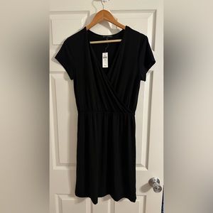 NWT Banana Republic Factory Black Faux Wrap Dress